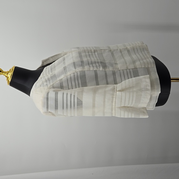 "KATE ROSY" Ivory Lined With Shoulder Pads Cropped Jacket Top Size Large - Picture 7 of 14